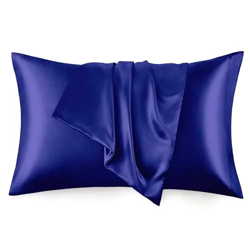 Love's Cabin Satin Pillowcase Set of 2 in Navy