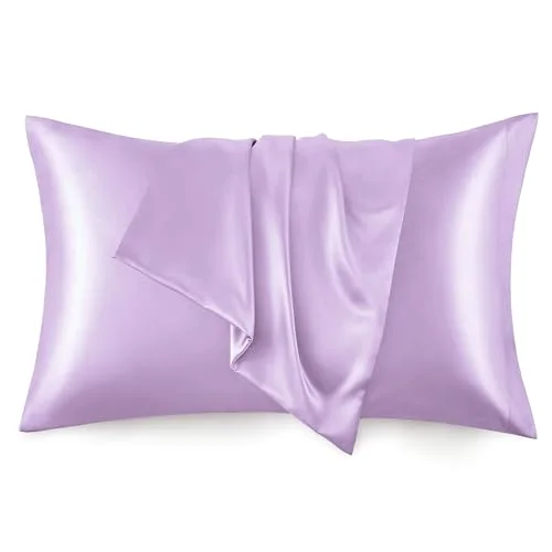 Love's Cabin Satin Pillowcase Set of 2 in Light Purple