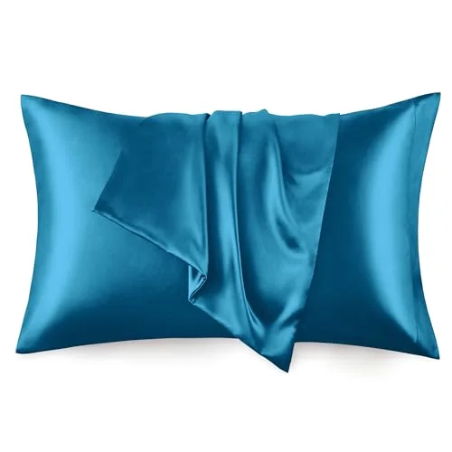 Love's Cabin Satin Pillowcase Set of 2 in Teal