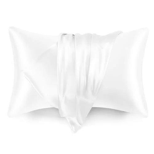 Love's Cabin Satin Pillowcase Set of 2 in White