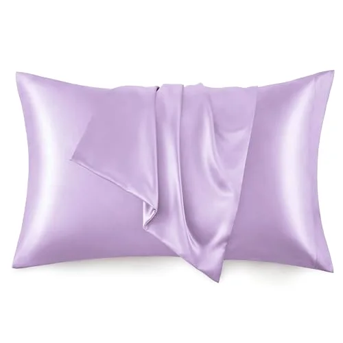 Love's Cabin Satin Pillowcase Set of 2 in Light Purple