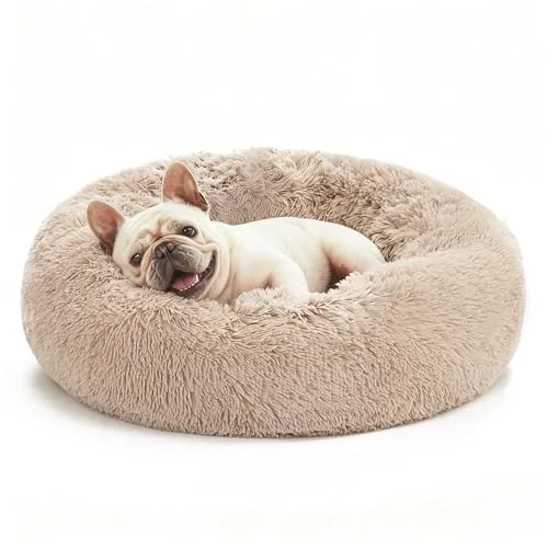 Love's Cabin Calming Cat Bed in Beige Taupe