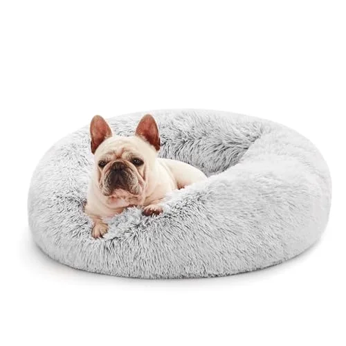 Love's Cabin Calming Cat Bed in Light Grey