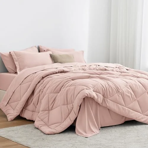 Love's Cabin Bed-in-a-Bag Comforter Set in Pink