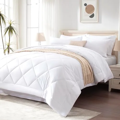 Love's Cabin Bed-in-a-Bag Comforter Set in White