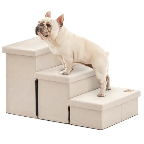 Love's Cabin Foldable Dog Stairs in Beige