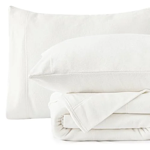 Love's Cabin Polar Fleece Sheet Set in White