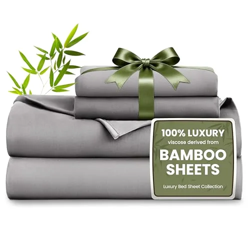 Love's Cabin Bamboo Rayon Sheet Set in Grey