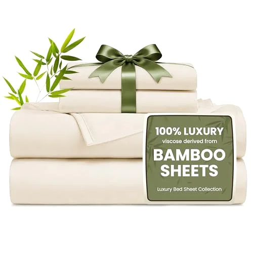 Love's Cabin Bamboo Rayon Sheet Set in Beige
