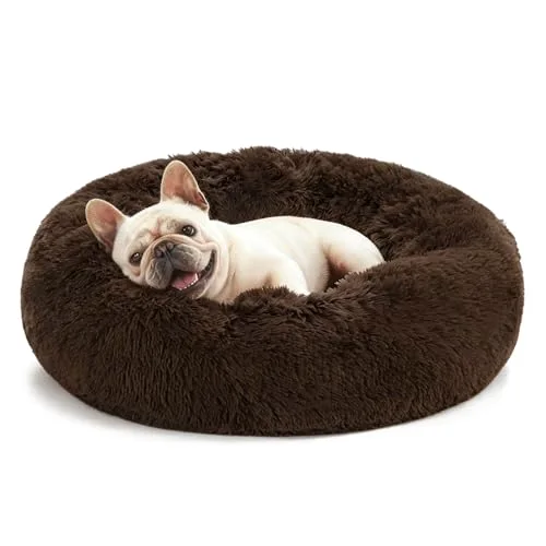 Love's Cabin Calming Cat Bed in Dark Brown