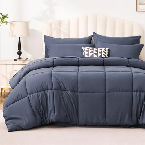 Love's Cabin Bed-in-a-Bag Comforter Set in Indigo Blue