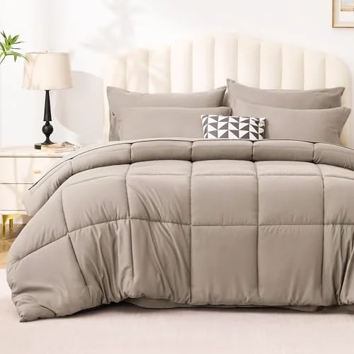Love's Cabin Bed-in-a-Bag Comforter Set in Light Brown