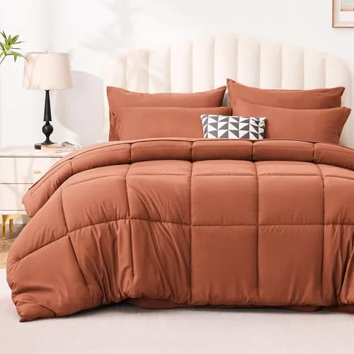 Love's Cabin Bed-in-a-Bag Comforter Set in Burnt Orange