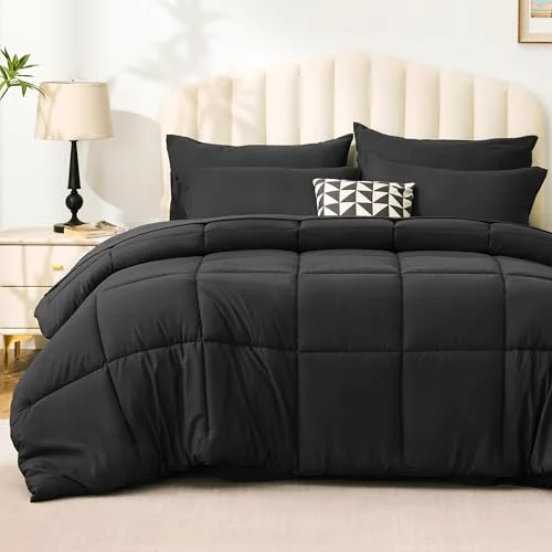Love's Cabin Bed-in-a-Bag Comforter Set in Ash Black