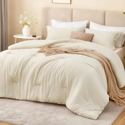 Love's Cabin Prewashed Comforter Set in Beige