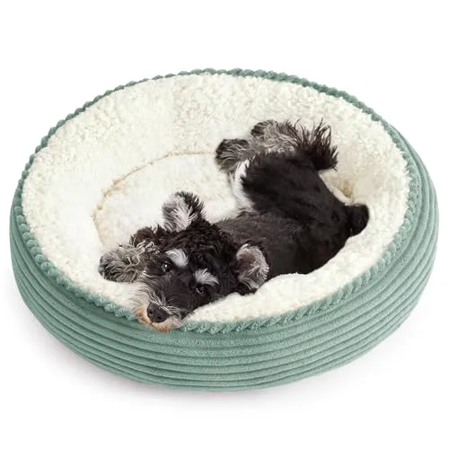 Love's Cabin Donut Calming Pet Bed in Apple Green