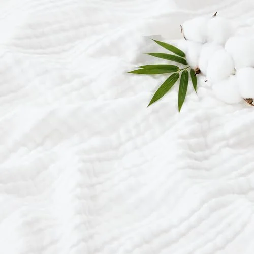 Love's Cabin Cooling Muslin Blanket in White