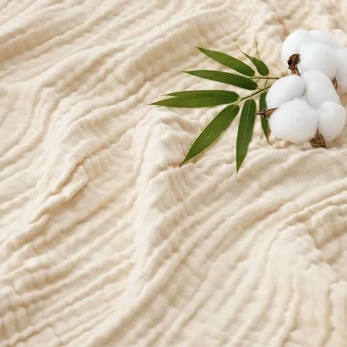 Love's Cabin Cooling Muslin Blanket in Beige