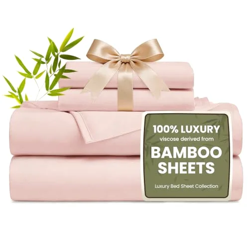 Love's Cabin Bamboo Rayon Sheet Set in Pink