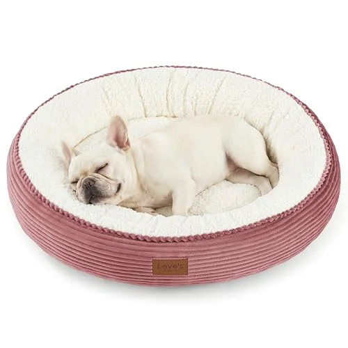 Love's Cabin Donut Calming Pet Bed in Dusty Rose