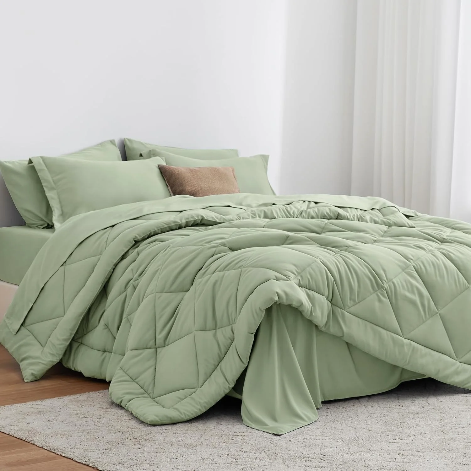 Love's Cabin comforter set on a made bed