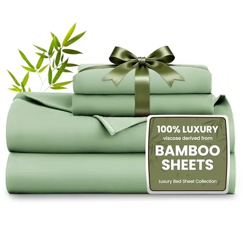 Love's Cabin Bamboo Rayon Sheet Set in Sage Green