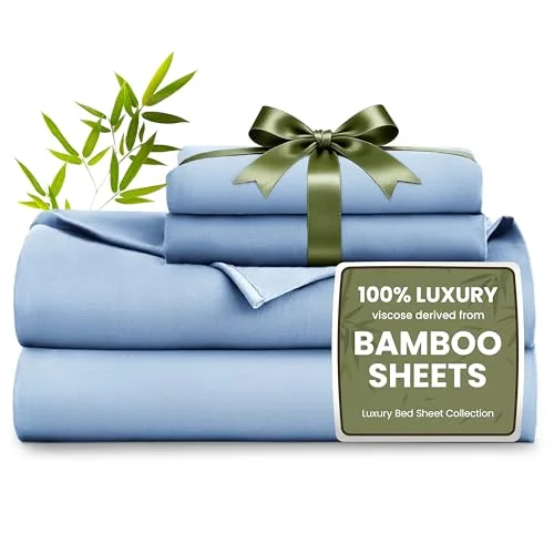 Love's Cabin Bamboo Rayon Sheet Set in Mineral Blue