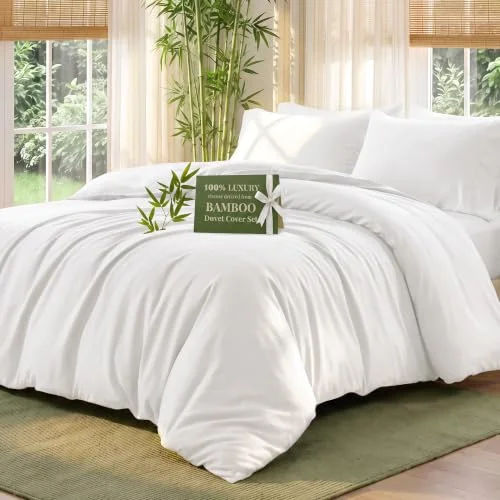 Love's Cabin Duvet Cover Set in White