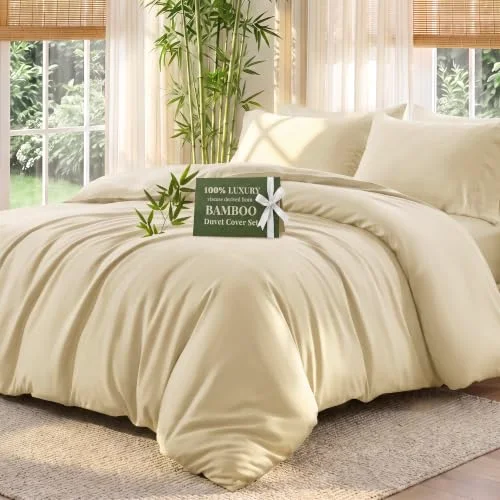 Love's Cabin Duvet Cover Set in Clay Beige