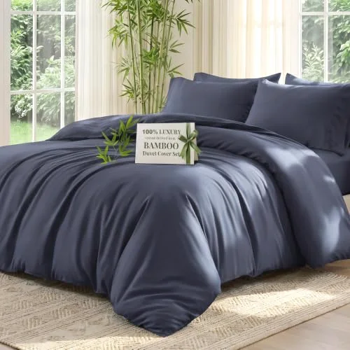 Love's Cabin Duvet Cover Set in Bluish Grey