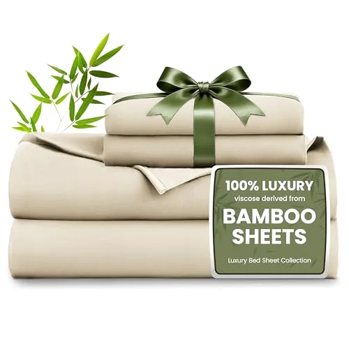 Love's Cabin Bamboo Rayon Sheet Set in Dark Beige